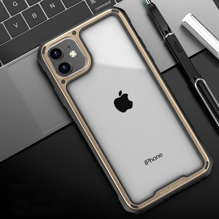 

For iPhone 11 iPAKY Shockproof PC + Silicone Air Bag Protective Case(Champagne Gold)