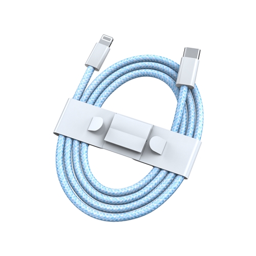 

TOTUDESIGN BPD-008 Glory Series 8 Pin PD Braided Fast Charging Data Cable, Length: 1m(Blue)