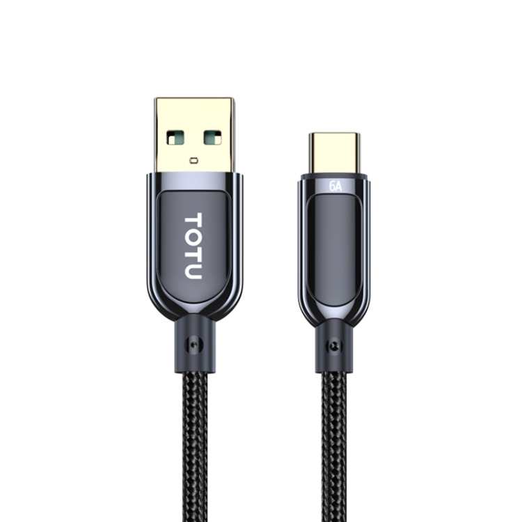 

TOTUDESIGN BT-014 Bo Shi Series 6A Type-C / USB-C Fast Charging Data Cable, Length: 1.2m(Black)