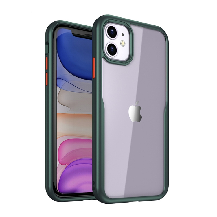 

For iPhone 11 iPAKY Shockproof Air Bag Protective Case(Dark Green)