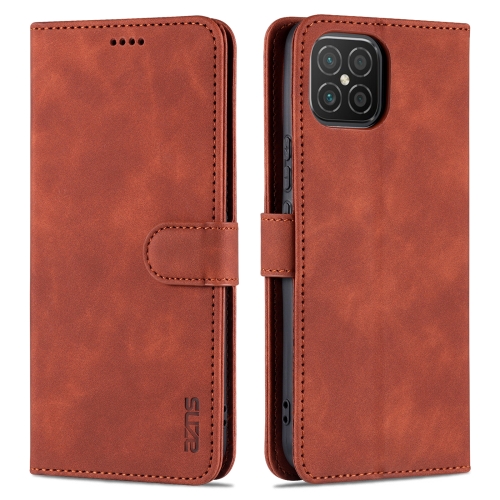 

For Huawei nova 8 SE AZNS Skin Feel Calf Texture Horizontal Flip Leather Case with Card Slots & Holder & Wallet(Brown)