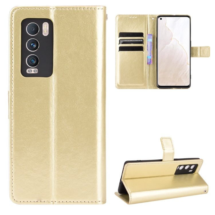 

For OPPO Realme GT Explorer Master Crazy Horse Texture Horizontal Flip Leather Case with Holder & Card Slots & Lanyard(Gold)