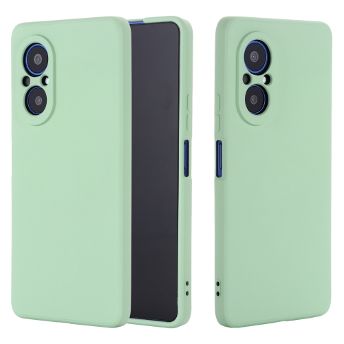 

For Honor 50 SE Solid Color Liquid Silicone Dropproof Full Coverage Protective Case(Green)