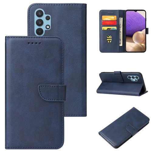 

For Samsung Galaxy A32 5G Calf Texture Buckle Horizontal Flip Leather Case with Holder & Card Slots & Wallet(Blue)