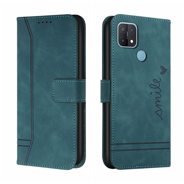 

For OPPO A15 Retro Skin Feel Horizontal Flip Soft TPU + PU Leather Case with Holder & Card Slots & Photo Frame(Green)
