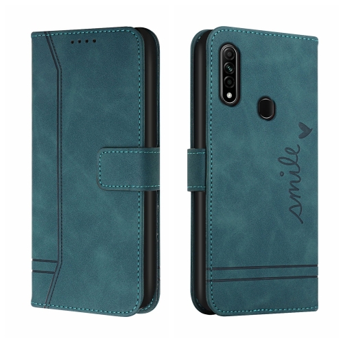 

For OPPO A31 Retro Skin Feel Horizontal Flip Soft TPU + PU Leather Case with Holder & Card Slots & Photo Frame(Green)