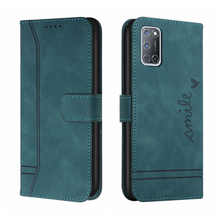

For OPPO A52 Retro Skin Feel Horizontal Flip Soft TPU + PU Leather Case with Holder & Card Slots & Photo Frame(Green)