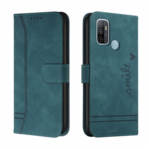 

For OPPO A53 2020 Retro Skin Feel Horizontal Flip Soft TPU + PU Leather Case with Holder & Card Slots & Photo Frame(Green)