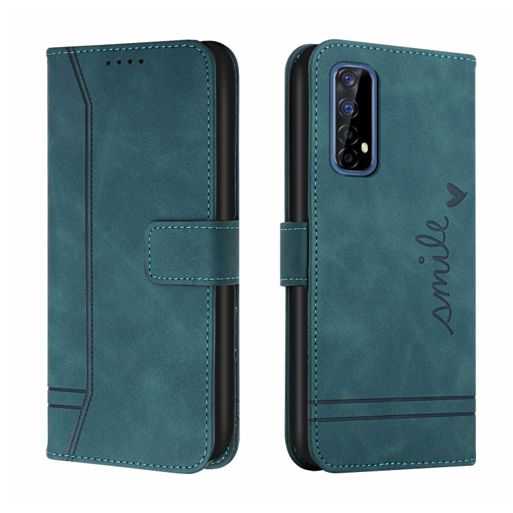 

For OPPO Realme 7 4G Retro Skin Feel Horizontal Flip Soft TPU + PU Leather Case with Holder & Card Slots & Photo Frame(Green)