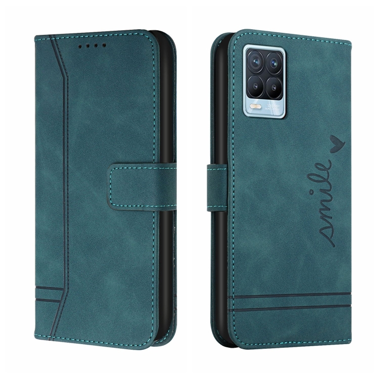 

For OPPO Realme 8 / 8 Pro Retro Skin Feel Horizontal Flip Soft TPU + PU Leather Case with Holder & Card Slots & Photo Frame(Green)
