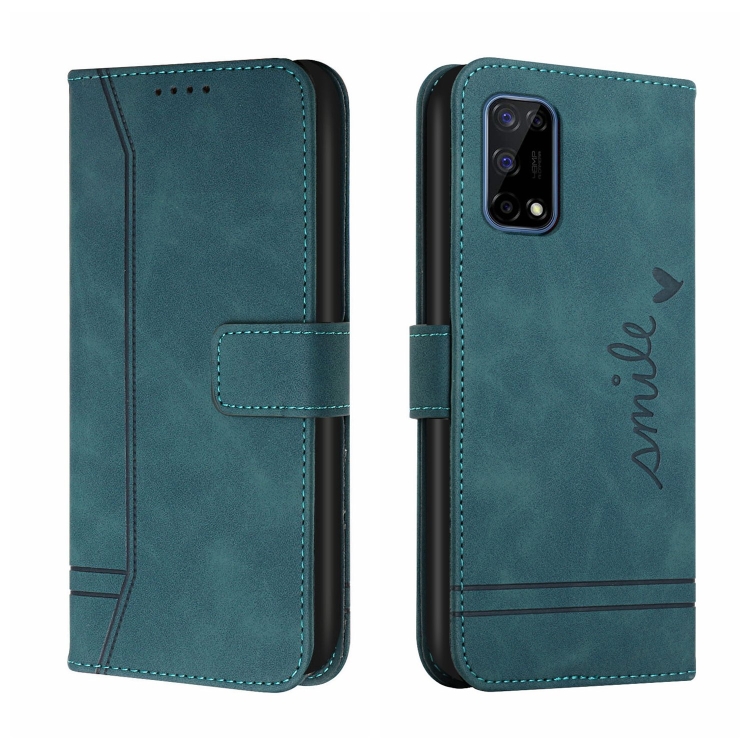 

For OPPO Realme 7 5G Retro Skin Feel Horizontal Flip Soft TPU + PU Leather Case with Holder & Card Slots & Photo Frame(Green)