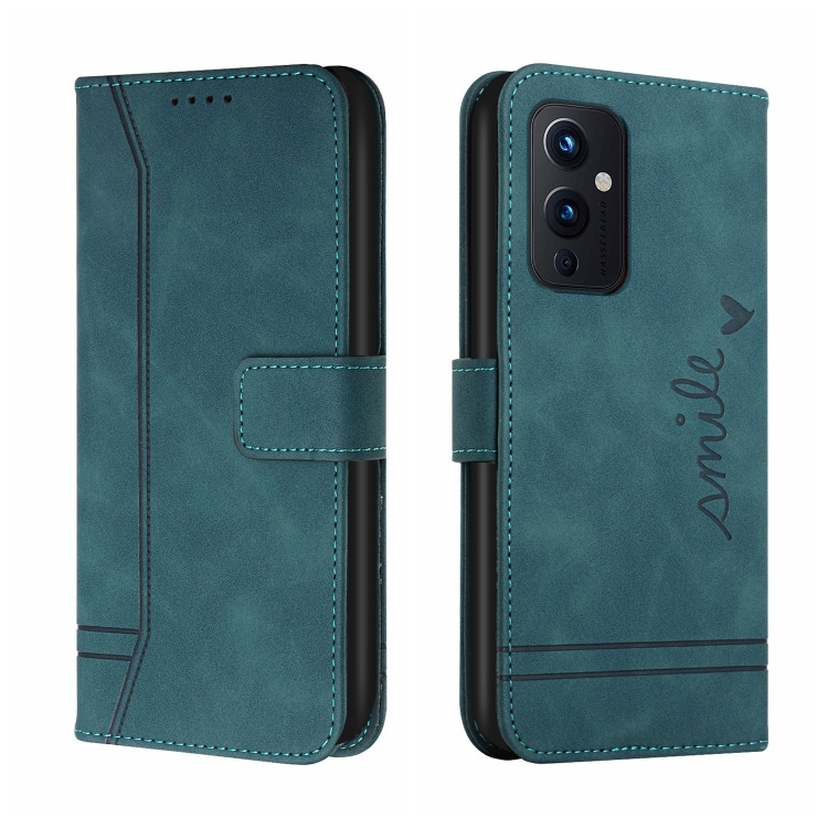 

For OnePlus 9 Retro Skin Feel Horizontal Flip Soft TPU + PU Leather Case with Holder & Card Slots & Photo Frame(Dark Green)