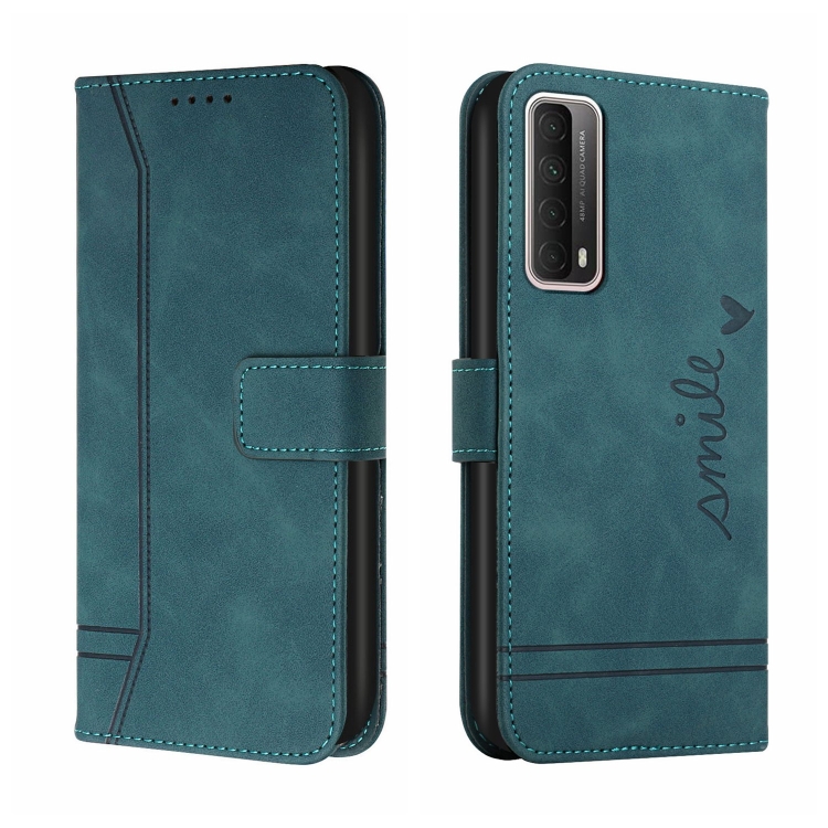 

For Huawei P Smart 2021 Retro Skin Feel Horizontal Flip Soft TPU + PU Leather Case with Holder & Card Slots & Photo Frame(Green)