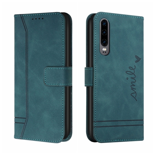 

For Huawei P30 Retro Skin Feel Horizontal Flip Soft TPU + PU Leather Case with Holder & Card Slots & Photo Frame(Green)