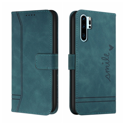 

For Huawei P30 Pro Retro Skin Feel Horizontal Flip Soft TPU + PU Leather Case with Holder & Card Slots & Photo Frame(Green)