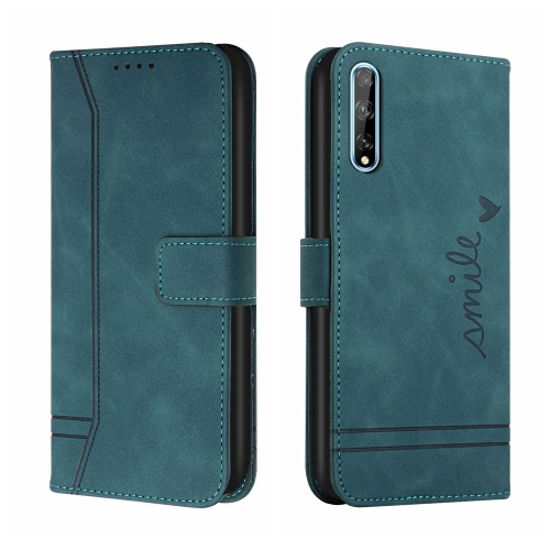 

For Huawei Y8p Retro Skin Feel Horizontal Flip Soft TPU + PU Leather Case with Holder & Card Slots & Photo Frame(Green)