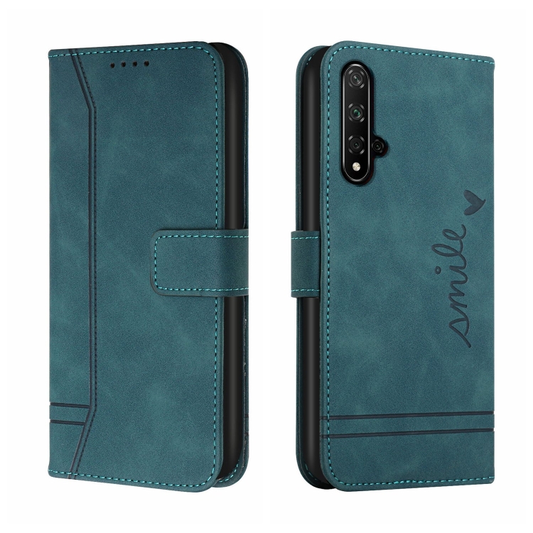 

For Honor 20 Retro Skin Feel Horizontal Flip Soft TPU + PU Leather Case with Holder & Card Slots & Photo Frame(Green)
