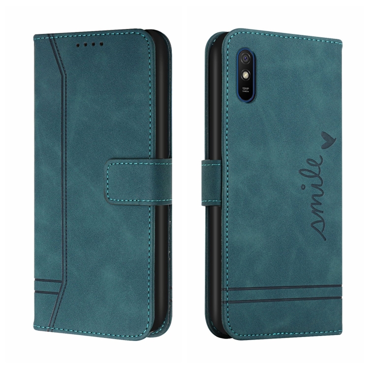 

For Xiaomi Redmi 9A Retro Skin Feel Horizontal Flip Soft TPU + PU Leather Case with Holder & Card Slots & Photo Frame(Dark Green)