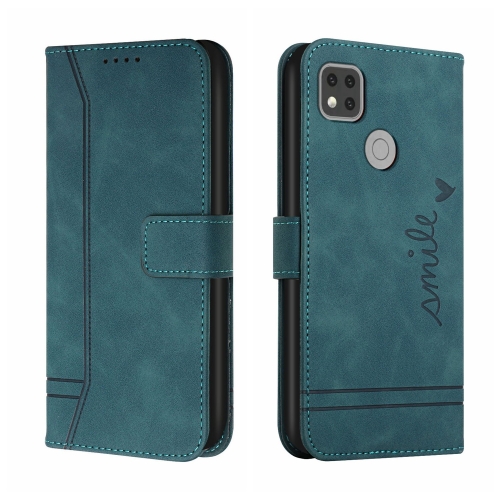 

For Xiaomi Redmi 9C Retro Skin Feel Horizontal Flip Soft TPU + PU Leather Case with Holder & Card Slots & Photo Frame(Dark Green)