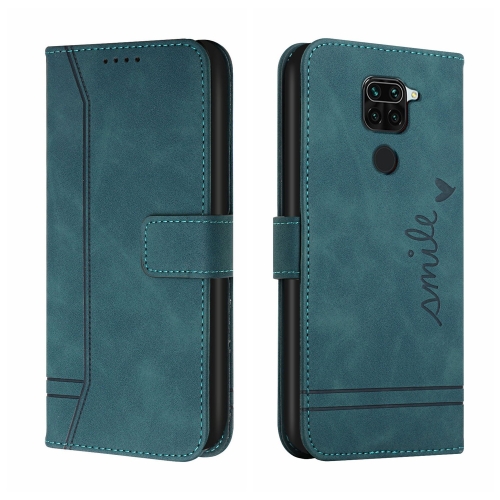 

For Xiaomi Redmi Note 9 Retro Skin Feel Horizontal Flip Soft TPU + PU Leather Case with Holder & Card Slots & Photo Frame(Dark Green)