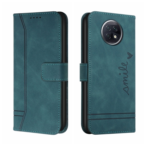 

For Xiaomi Redmi Note 9T Retro Skin Feel Horizontal Flip Soft TPU + PU Leather Case with Holder & Card Slots & Photo Frame(Dark Green)