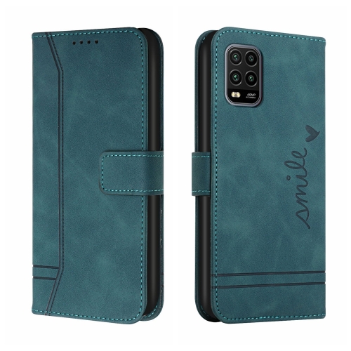 

For Xiaomi Mi 10 Lite 5G Retro Skin Feel Horizontal Flip Soft TPU + PU Leather Case with Holder & Card Slots & Photo Frame(Dark Green)