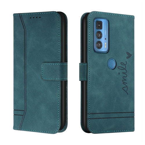 

For Motorola Moto Edge 20 Pro Retro Skin Feel Horizontal Flip Soft TPU + PU Leather Case with Holder & Card Slots & Photo Frame(Dark Green)