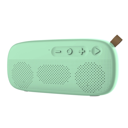 

NewRixing NR-4012 TWS Fresh Style Splashproof Mesh Bluetooth Speaker with Leather Buckle(Green)