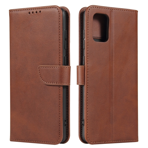 

For Samsung Galaxy A02s (166.5mm) Calf Texture Buckle Horizontal Flip Leather Case with Holder & Card Slots & Wallet(Brown)