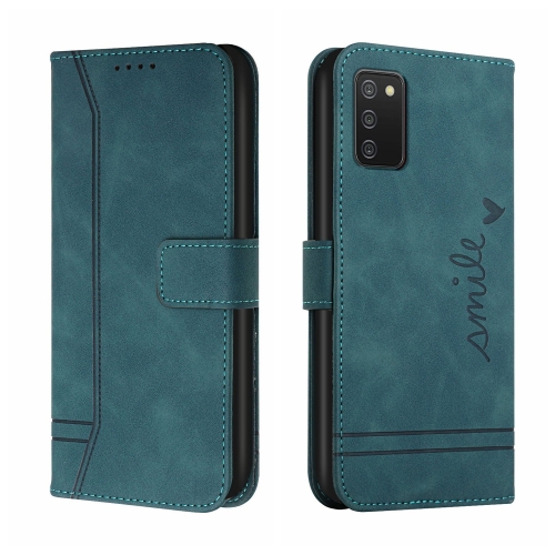 

For Samsung Galaxy A02s EU Version Retro Skin Feel Horizontal Flip Soft TPU + PU Leather Case with Holder & Card Slots & Photo Frame(Army Green)