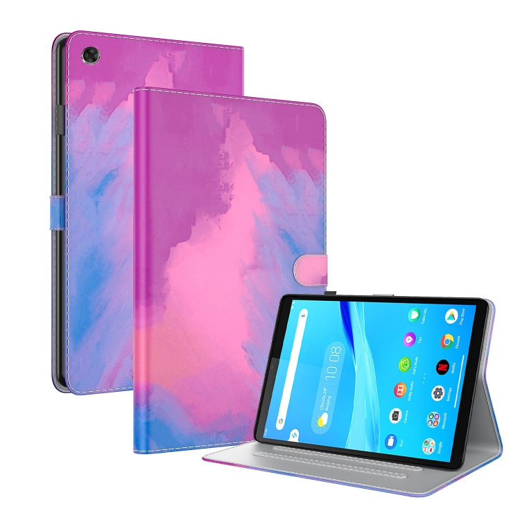 

For Lenovo Tab M8(HD)TB-8505F 8505X / M8(FHD) 8.0 Voltage Watercolor Pattern Skin Feel Magnetic Horizontal Flip PU Leather Case with Holder(Purple)