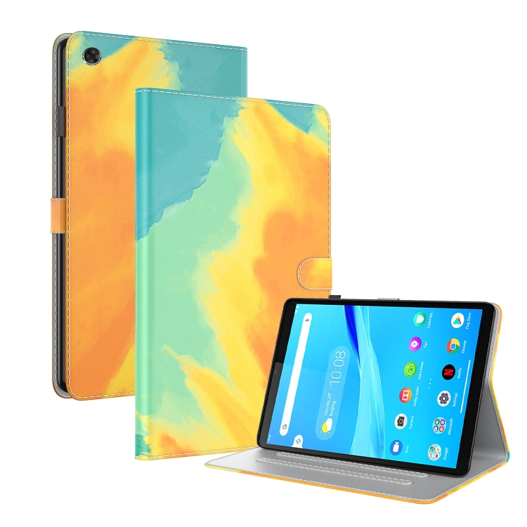 

For Lenovo Tab M8(HD)TB-8505F 8505X / M8(FHD) 8.0 Voltage Watercolor Pattern Skin Feel Magnetic Horizontal Flip PU Leather Case with Holder(Yellow)