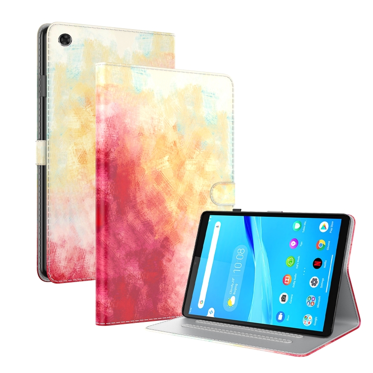 

For Lenovo Tab M8(HD)TB-8505F 8505X / M8(FHD) 8.0 Voltage Watercolor Pattern Skin Feel Magnetic Horizontal Flip PU Leather Case with Holder(Red)