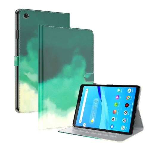 

For Lenovo Tab M8(HD)TB-8505F 8505X / M8(FHD) 8.0 Voltage Watercolor Pattern Skin Feel Magnetic Horizontal Flip PU Leather Case with Holder(Green)