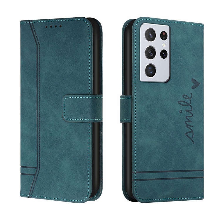 

For Samsung Galaxy S21 Ultra 5G Retro Skin Feel Horizontal Flip Soft TPU + PU Leather Case with Holder & Card Slots & Photo Frame(Army Green)