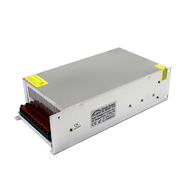

S-800-12 DC12V 66.7A 800W LED Light Bar Monitoring Security Display High-power Lamp Power Supply, Size: 245 x 125 x 65mm