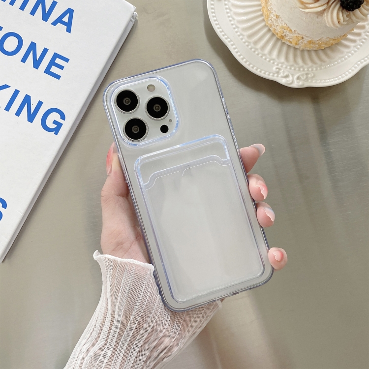 

Transparent Card Slot Shockproof TPU Protective Case For iPhone 13 Pro