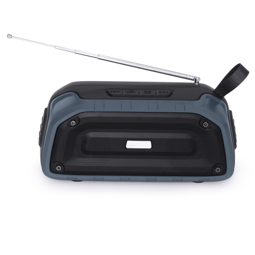 

New Rixing NR-906FM TWS Waterproof Bluetooth Speaker Support Hands-free Call / FM with Handle & Antenna(Dark Blue)