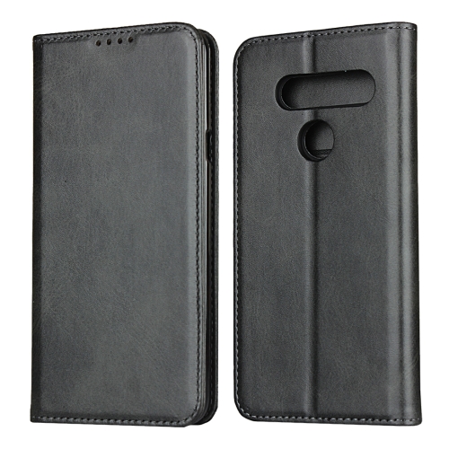

For LG V40 ThinQ Calf Texture Magnetic Horizontal Flip Leather Case with Holder & Card Slots & Wallet(Black)