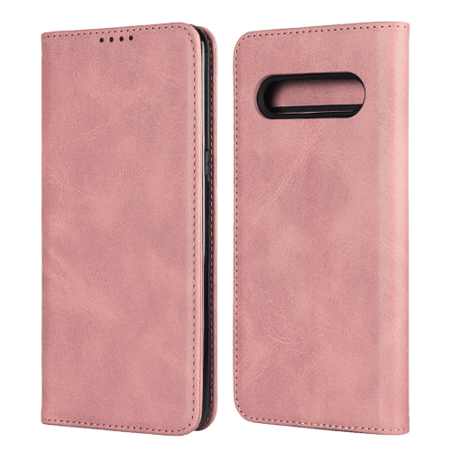 

For LG V60 ThinQ 5G Calf Texture Magnetic Horizontal Flip Leather Case with Holder & Card Slots & Wallet(Rose Gold)