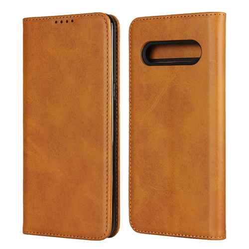 

For LG V60 ThinQ 5G Calf Texture Magnetic Horizontal Flip Leather Case with Holder & Card Slots & Wallet(Khaki)