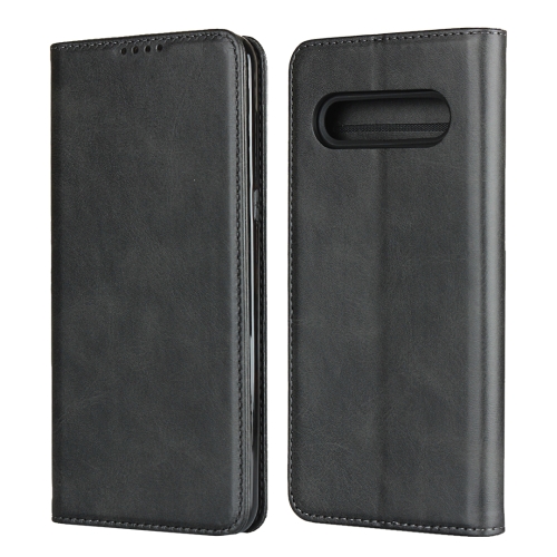 

For LG V60 ThinQ 5G Calf Texture Magnetic Horizontal Flip Leather Case with Holder & Card Slots & Wallet(Black)