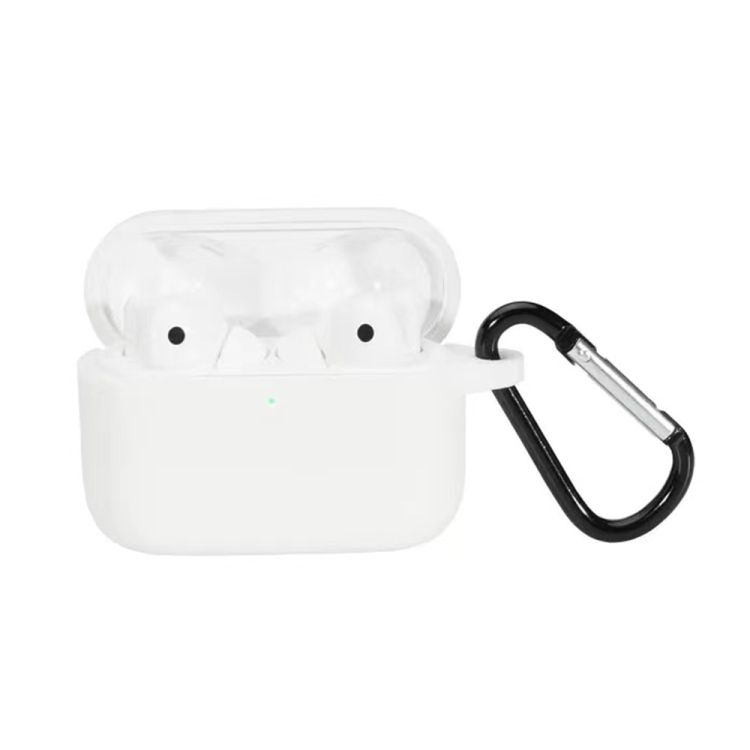 

For Honor Earbuds 2 SE Anti-fall Wireless Earphone Silicone Protective Case with Hook(White)