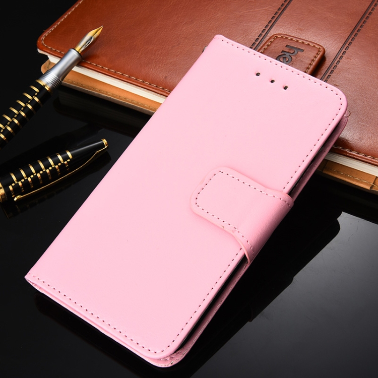 

For Meizu 18 Crystal Texture Horizontal Flip Leather Case with Holder & Card Slots & Wallet(Pink)