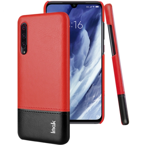 

For Xiaomi Mi 9 Pro 5G IMAK Ruiyi Series Concise Slim PU + PC Protective Case with Explosion-proof Screen Protector(Black+Red)