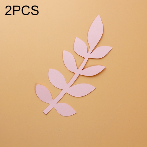 

2 PCS Leaves 16x7cm Creative Leaves Paper Cutting Shooting Props Papercut Jewelry Cosmetics Background Photo Photography Props(Pink)