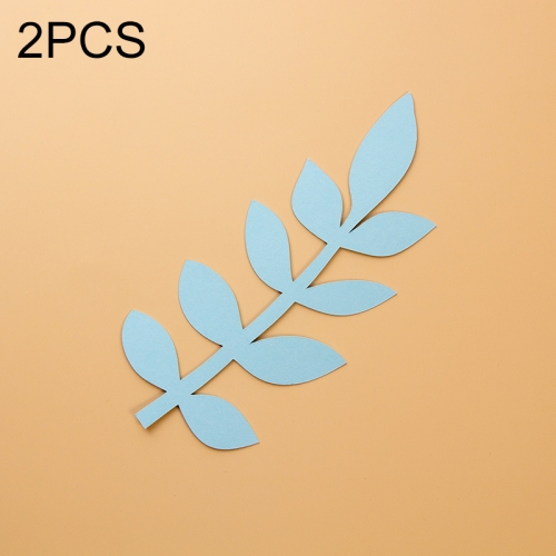 

2 PCS Leaves 16x7cm Creative Leaves Paper Cutting Shooting Props Papercut Jewelry Cosmetics Background Photo Photography Props(Light Blue)