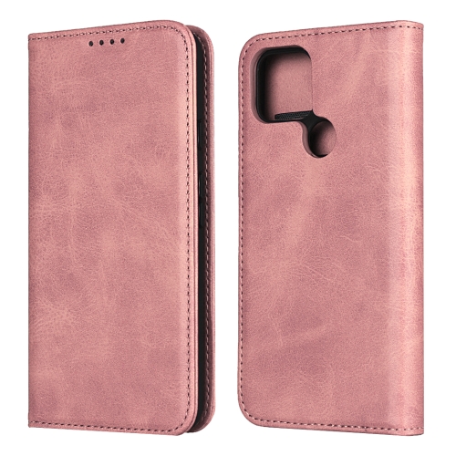 

For Google Pixel 4a 5G Calf Texture Magnetic Horizontal Flip Leather Case with Holder & Card Slots & Wallet(Rose Gold)