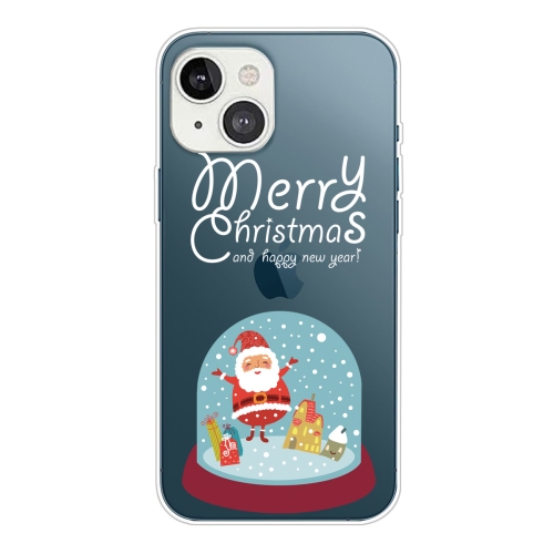 

Christmas Series Transparent TPU Protective Case For iPhone 13 mini(Crystal Ball)