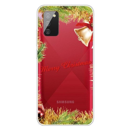 

For Samsung Galaxy A02s US Edition Christmas Series Transparent TPU Protective Case(Wheatgrass Bell)